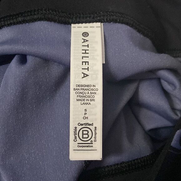 NWT Athleta Elation Velvet Tight S High Rise Black Plum Lavender Paisley - Picture 12 of 14